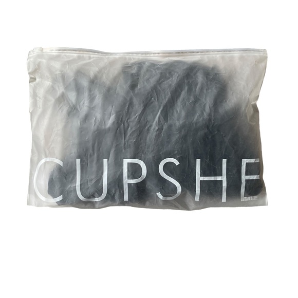 Cupshe large black high neck tummy control swimsuit bathing suit lace up back - Picture 11 of 16